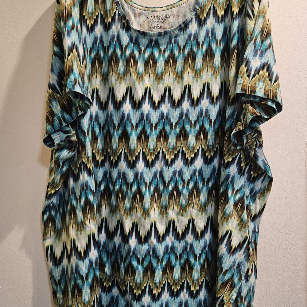 Catherines Easy Fit Tees in Blue and Brown